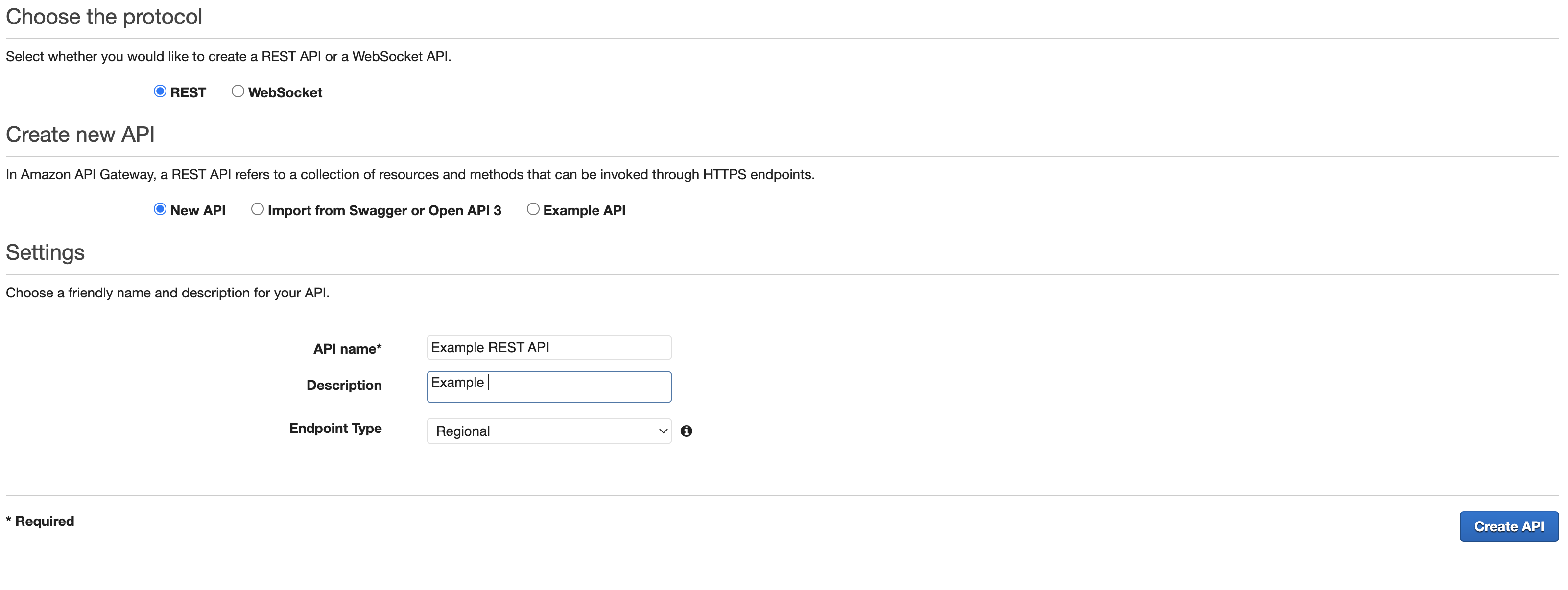 Create API