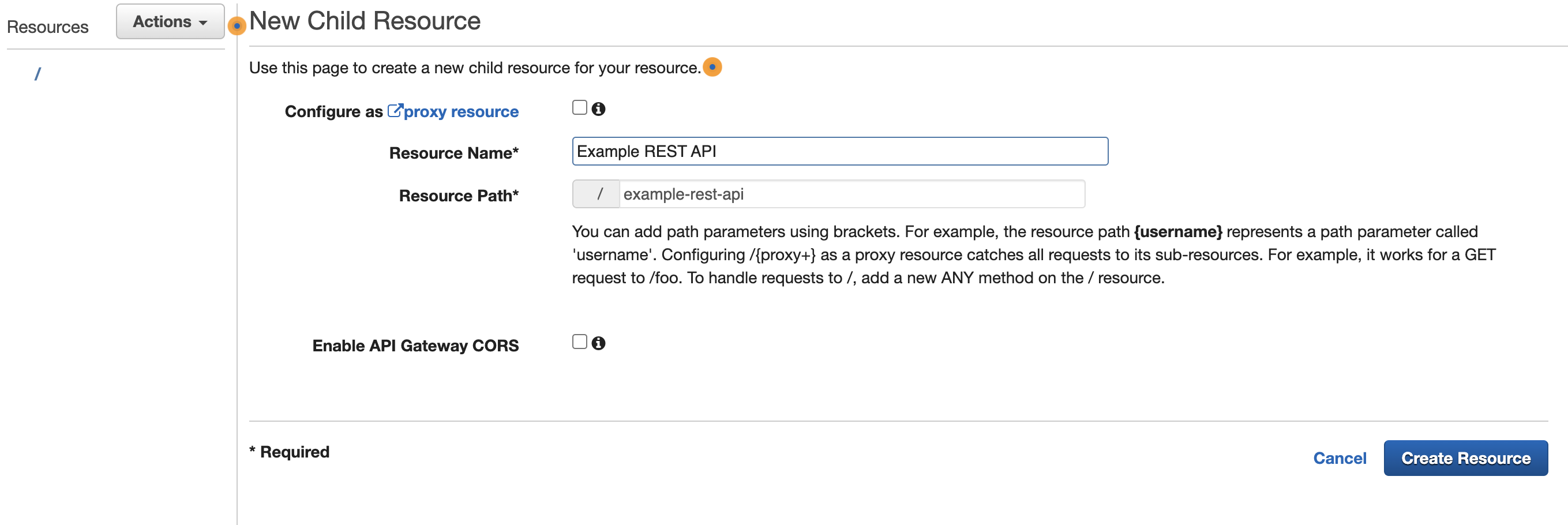 Create Resource