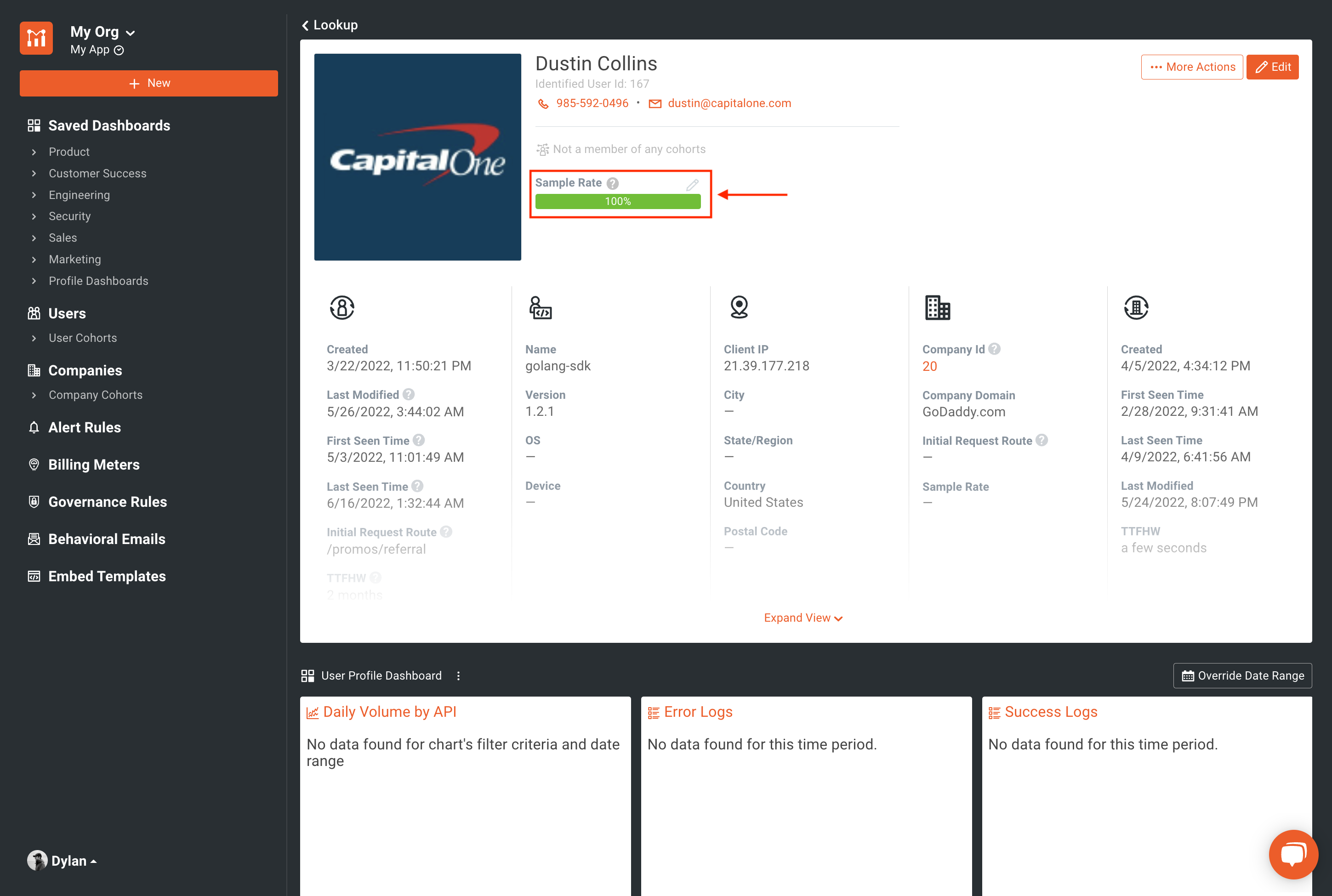 User Profile View