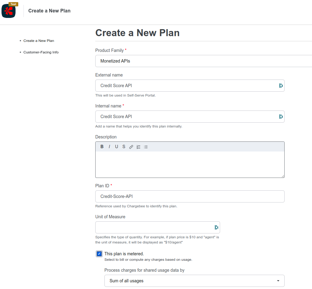 Creating a new plan.