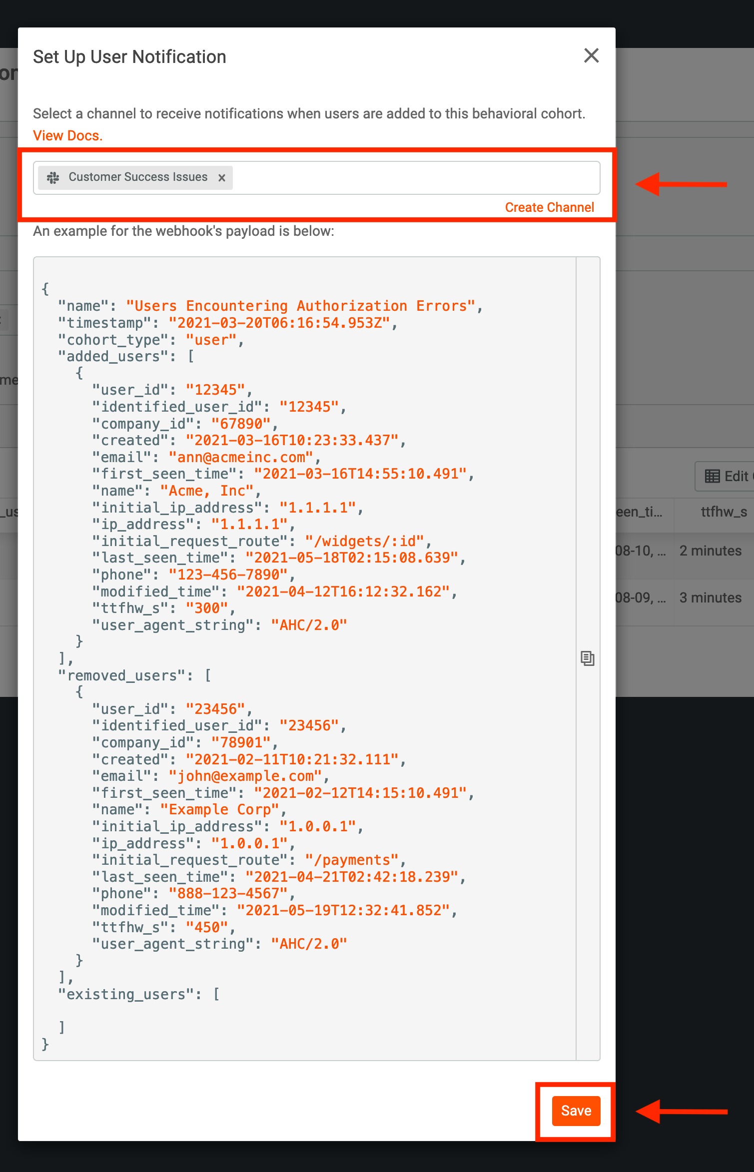 Notification Modal